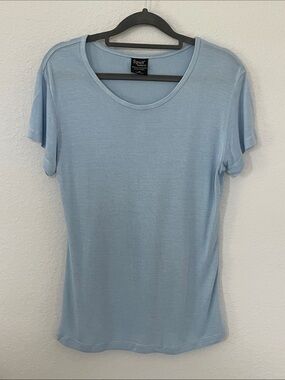 Spun Bamboo Women's Medium Blue 100% Bamboo Soft Short Sleeve Tee